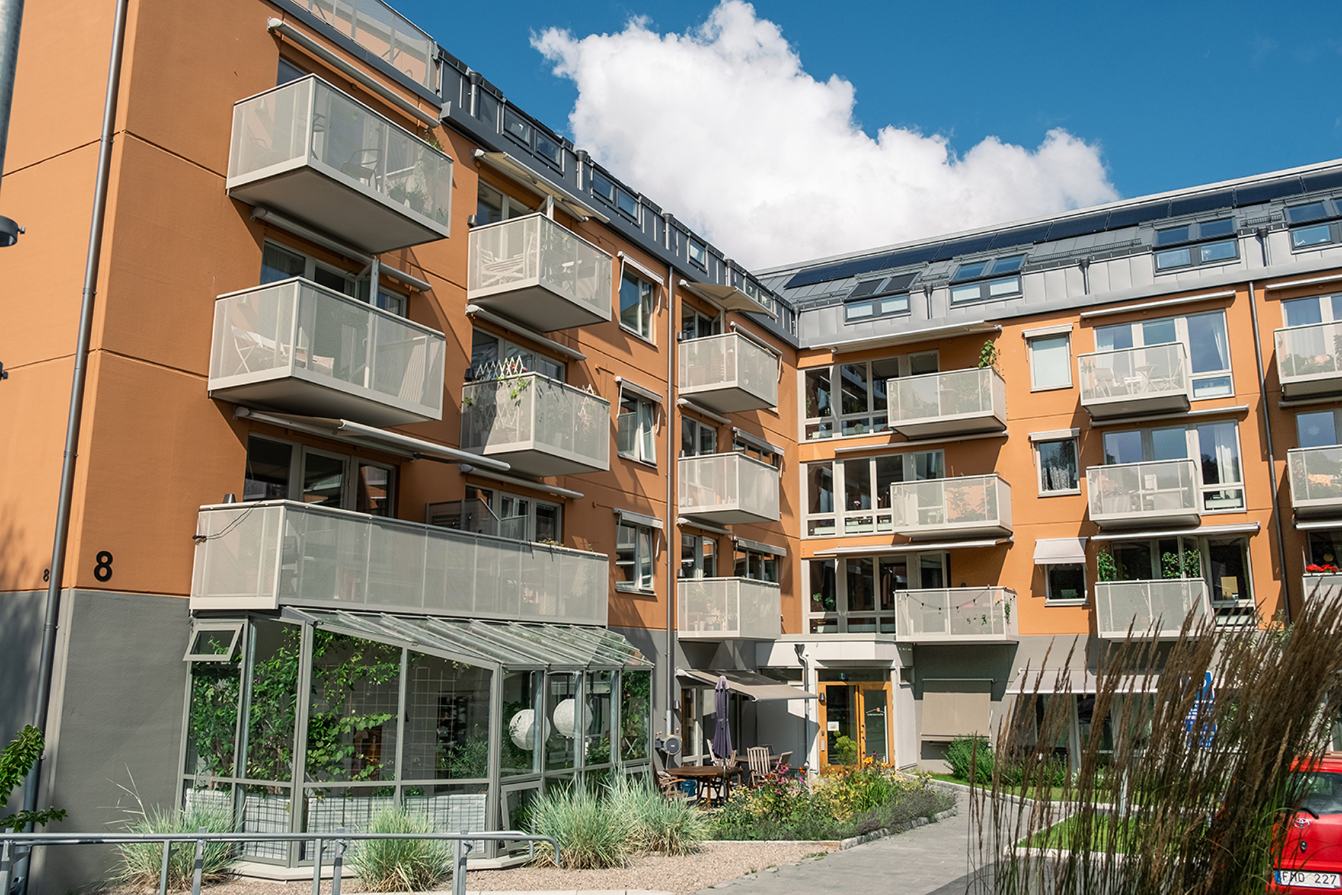 Innergården Kollektivhuset - Trollängen Bostad