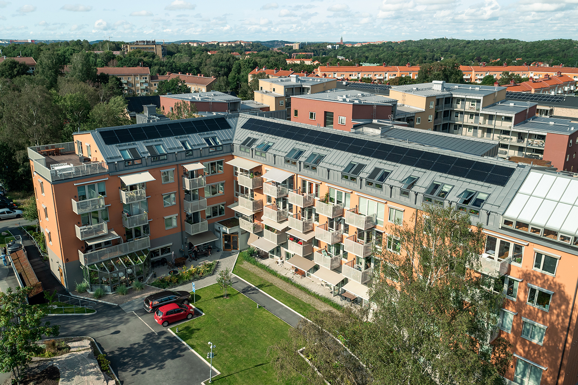 Kollektivhuset uppifrån - Trollängen Bostad